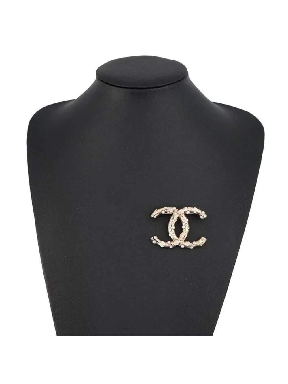 Chanel Brooch CC Logo Flower Metal 22